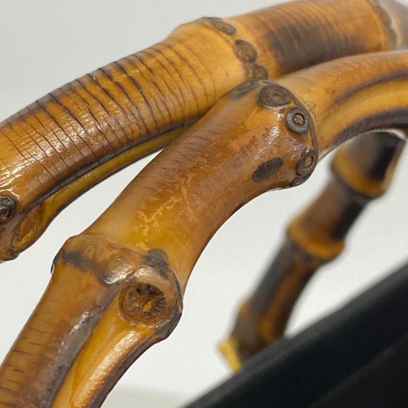 GUCCI Tote Bag Bamboo 002 115 0260 Leather Black Women's - Picture 10 of 10